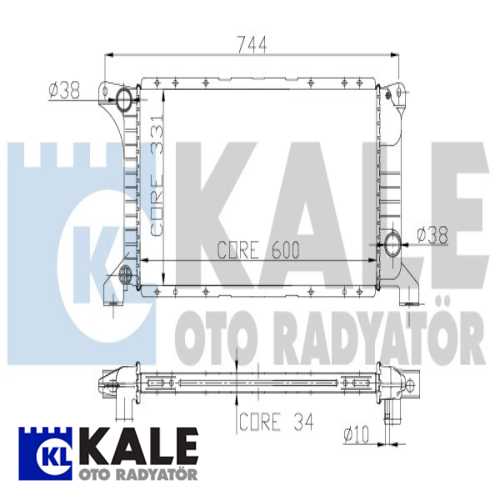 FORD TRANSIT M12-M15 FORD SU RADYATÖRÜ ALEMINYUM BRAZING 32,MM Ürün Görseli