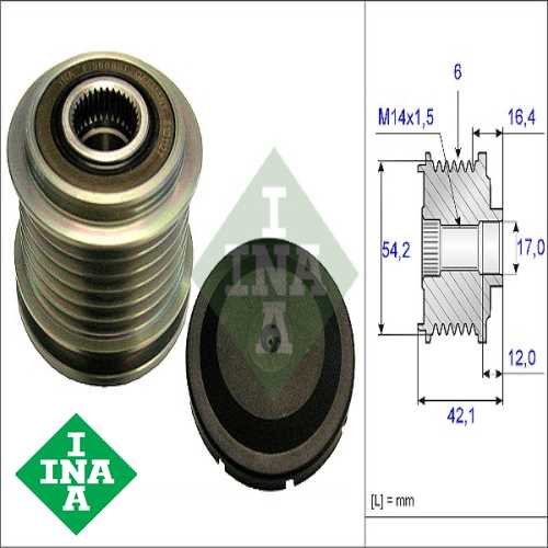FORD FOCUS/C-MAX/KUGA FORD ALTERNATÖR KASNAGI (54,2 MM-42,10 MM-17 MM)30667068/95511969/8666579/68045506AA/5200362 Ürün Görseli