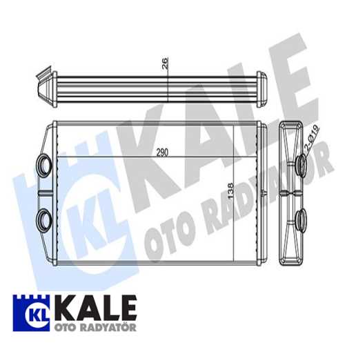 PSA 407 / PARTNER TEPEE / C5 III (X7) PSA KALORIFER RADYATÖRÜ Ürün Görseli
