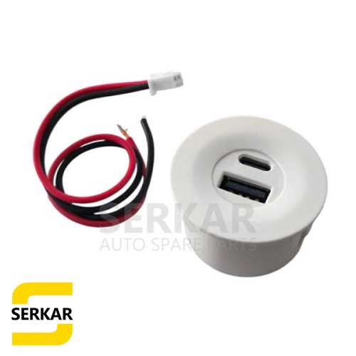 USB VE TYPE C ŞARJ VE GİRİŞ KARTI UNIVERSAL BEYAZ