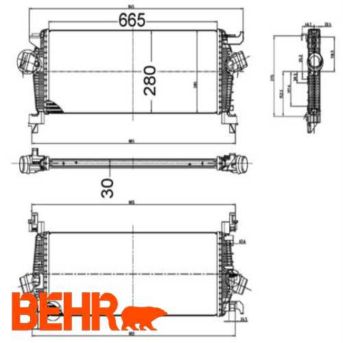 TURBO RADYATÖRÜ OTOMATIK SANZUMAN 665X280X30 A16XHT A16SHT B16SHT ASTRA J INSIGNIA A CASCADA-ZAFIRA C 10-