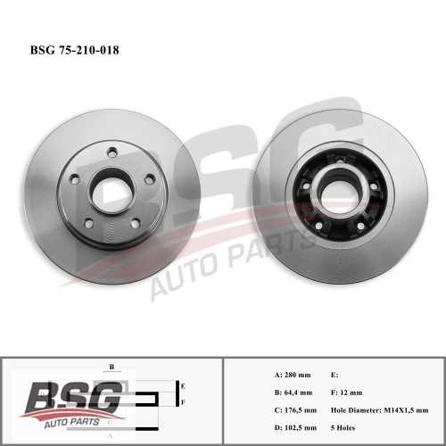 FREN DISKI ARKA 280 MM RULMANSIZ TEKLI PAKET BM TRAFIC II / VIVARO 01-