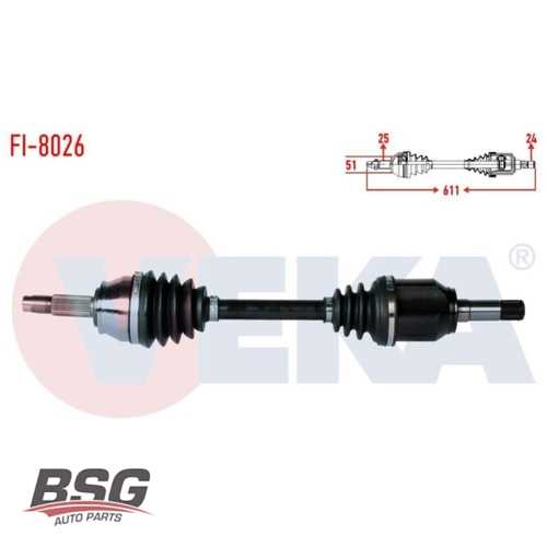 FIAT DOBLO FIAT AKS KOMPLE ÖN SOL UZUNLUK 611 MM Ürün Görseli