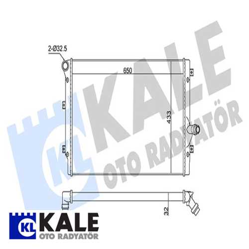 VW GOLF5-GOLF6-CADDY-JETTA-PASSAT-A3-LEON-OCTAVIA VW SU RADYATÖRÜ 8MK376774041 (650X341X23 MM)