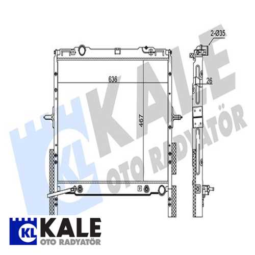 KORE SORENTO KORE SU RADYATÖRÜ A/T 470x645x18