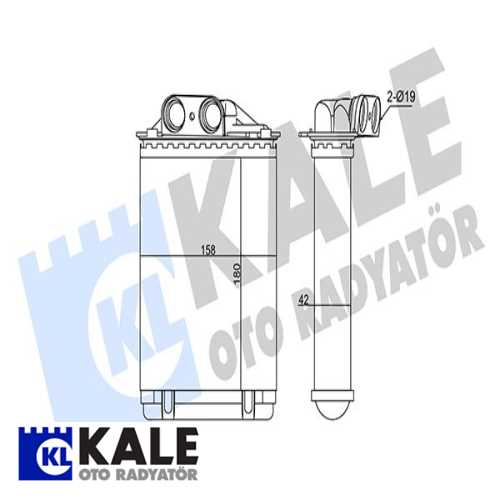 FIAT ALFA ROMEO GIULIETTA/ABARTH 500/500C/FIAT 500/500C/500L/PANDA/FORD KA FIAT KALORIFER RADYATÖRÜ Ürün Görseli