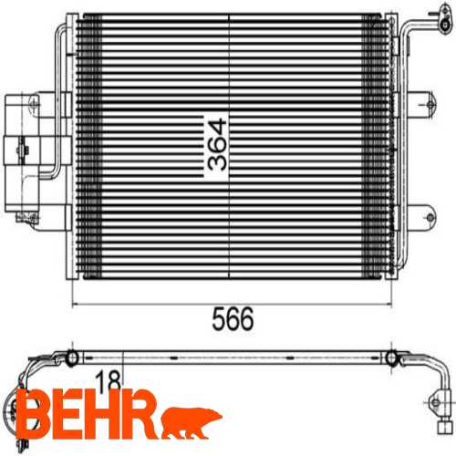 KLIMA RADYATÖRÜ AC180000P BM GOLF4-BORA-A3-TOLEDO-OCTAVIA 97-04