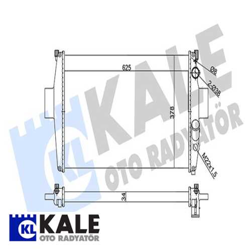 FIAT DAILY II FIAT SU RADYATÖRÜ (MT) (ÇERÇEVESIZ) [MEKANIK] [625X378X34]