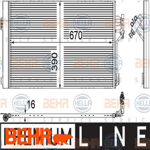KLIMA RADYATÖRÜ  OM.646-OM.642 VITO.109,111,115,120.CDI-VIANO.2,2-3,0.CDI 07+&