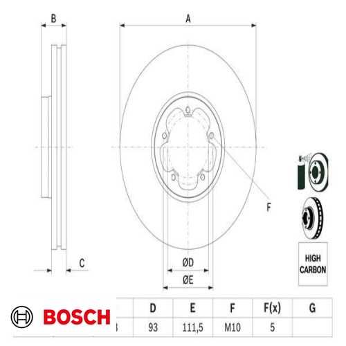 FREN DISKI ÖN ADET (308 MM BK21 & AD) BM TRANSIT V-363/V-362 12-