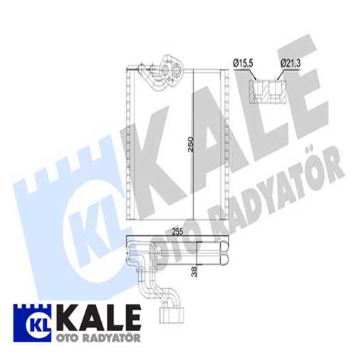 RENAULT KANGOO III RENAULT EVOPARATÖR [BRAZING AL/AL] [225X250X38] EVAPORATÖR