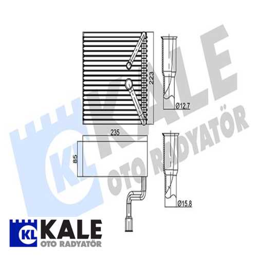 FORD MONDEO I II III FORD KALORIFER RADYATÖRÜ EVAPARATÖR [BRAZING AL/AL] [235X223X85] Ürün Görseli