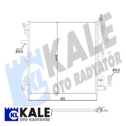 VOLVO VOLVO XC90 VOLVO KLIMA RADYATÖRÜ [BRAZING AL/AL] [590X426X16] Ürün Görseli