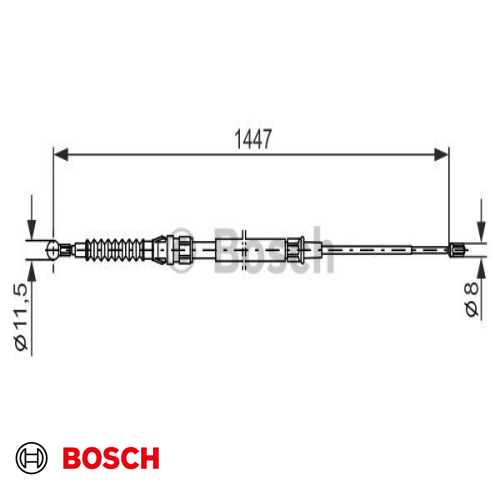 EL FREN TELI ARKA 1447 mm BM GOLF5-GOLF6-JETTA-A3-LEON 04-13 Ürün Görseli