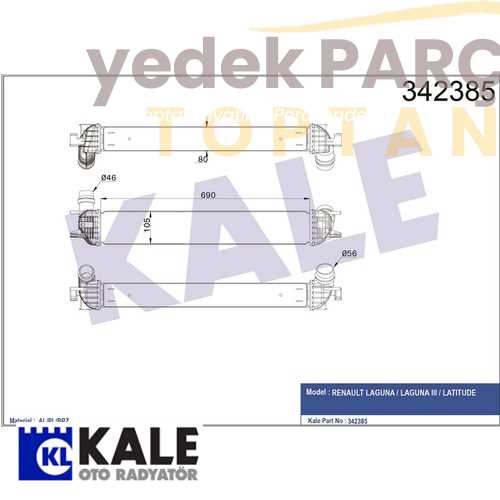 KALE TURBO RADYATÖRÜ INTERCOOLER