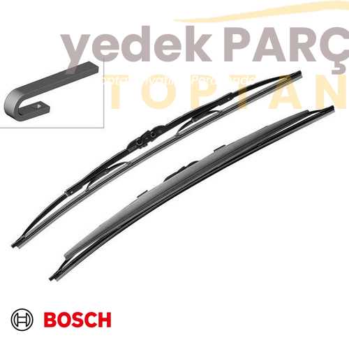 Yedek Parça :BOSCH SILECEK SÜPÜRGESI ÖN TAKIM TK (53CM-50CM) Özellikler: TK (53CM-50CM)