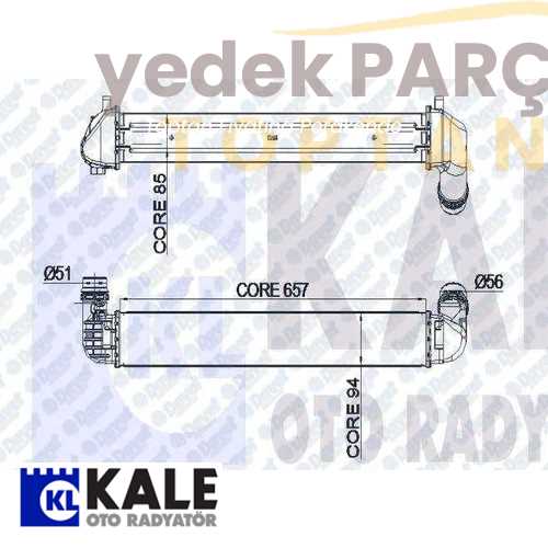 KALE TURBO RADYATÖRÜ INTERCOOLER AL/PL