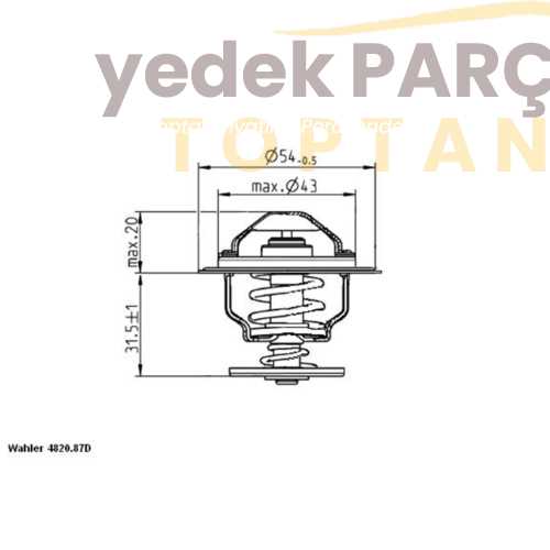 Yedek Parça :BEHR-T TERMOSTAT 87°C Özellikler: 87°C