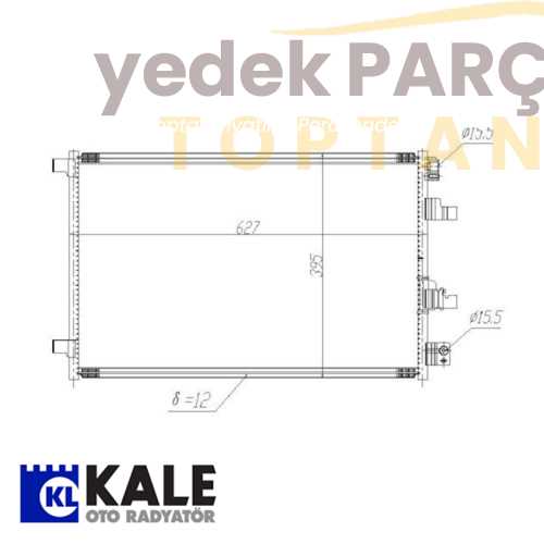 KALE KLIMA RADYATÖRÜ 603X378X16