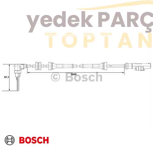 BOSCH ABS SENSÖRÜ ÖN SOL ÖN SOL (ABS KOBLOSU)