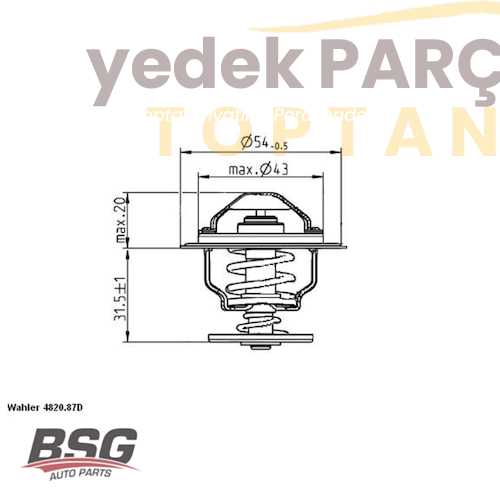 BSG TERMOSTAT 87°C