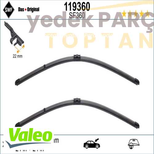 VALEO SILECEK SÜPÜRGESI ÖN TAKIM SWF (600 x 600 mm) (MUZ TIP)