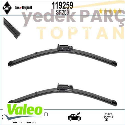 VALEO SILECEK SÜPÜRGESI ÖN TAKIM SWF  (550 x 550 mm) (MUZ TIP)