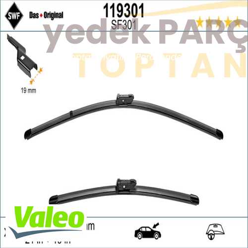 VALEO SILECEK SÜPÜRGESI ÖN TAKIM SWF (530 x 480 mm) (MUZ TIP)