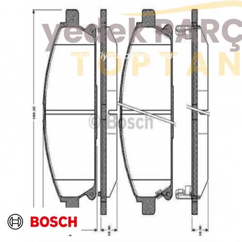 BOSCH FREN BALATASI ON NISSAN XTRAIL 00>07 PATFINDER97>04 WVA23420