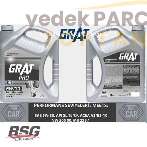 BSG MOTOR YAGI 5W30 - PARTIKÜL 7 LITRE ( KOLI IÇI ADET 3 ) PERFORMANCE MAX