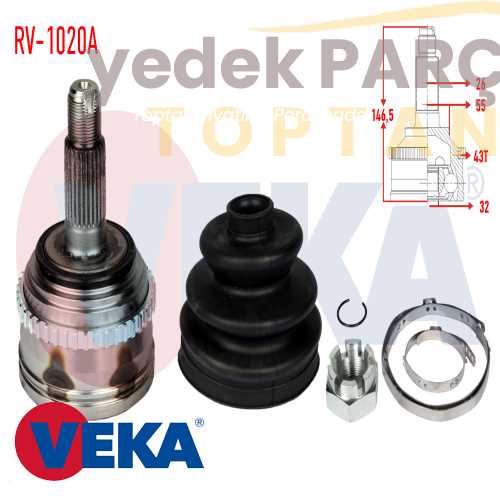 VEKA AKS KAFASI SOL-SAG ON DIS ROVER 400 (RT) 420 T ABSLI 43 DIS 26X32X55 UZUNLUK 1465 MM 1995-2000