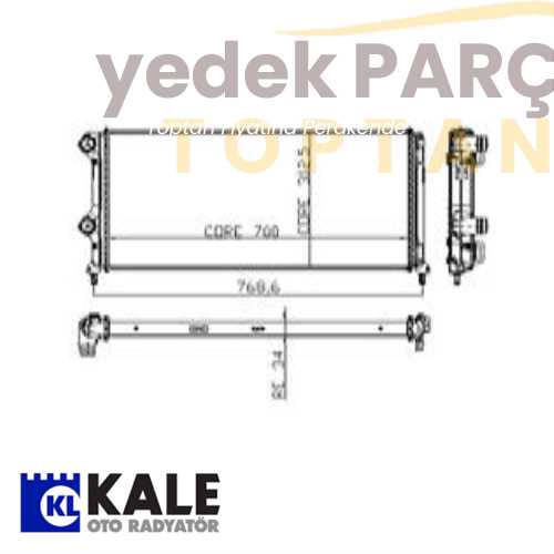 KALE RADYATOR DOBLO 1.3 1.9JTD 02