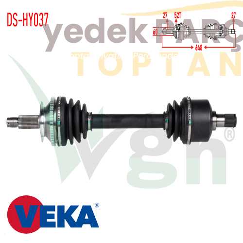 VEKA KOMPLE AKS SOL ON HYUNDAI SANTA FE (SM) 2.0 CRDI A-T 4X4 ABSLI 52 DIS UZUNLUK 648MM 2001-2006