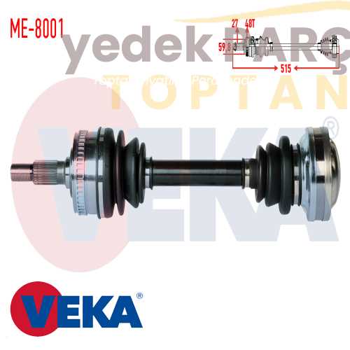 VEKA KOMPLE AKS SOL-SAG ON MERCEDES VITO (638) 108 D ABSLI 48 DIS UZUNLUK 515MM 1997-2003