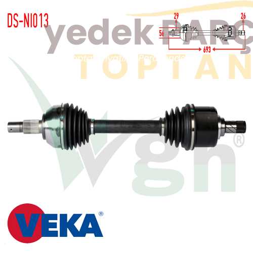 VEKA KOMPLE AKS SOL ON NISSAN JUKE (F15) 1.5DCI UZUNLUK 693MM 2010-