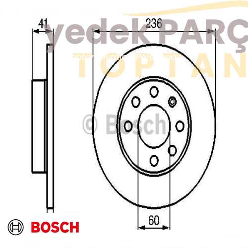 BOSCH FREN DISK AYNASI ON 236MM ASTRAF CORSAB VECTRAA