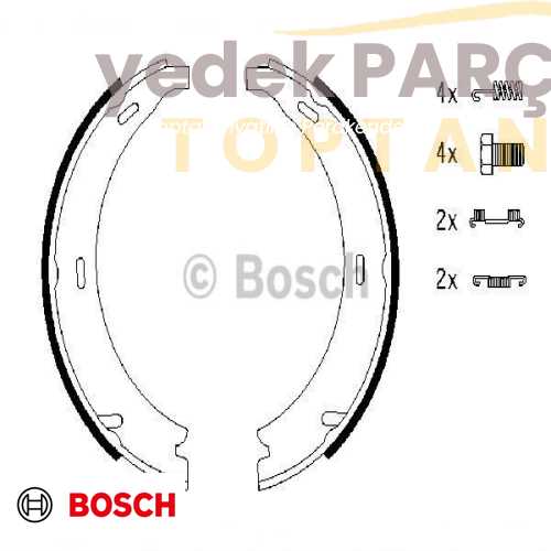 BOSCH FREN BALATASI ARKA PARK FREN W168 97>04 W169 04>12 W245 05>11 C209 02>09