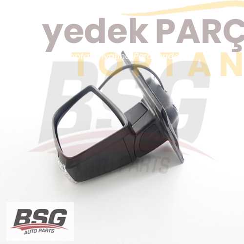 Yedek Parça :BSG DIS DIKIZ AYNASI SOL ELEK;TEK CAMLI;ASTARLI;SINYALLI Özellikler: ELEK;TEK CAMLI;ASTARLI;SINYALLI