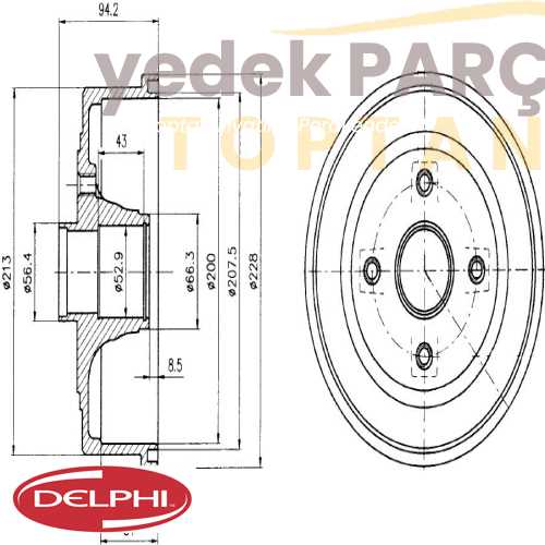 DELPHI FREN KAMPANASI ARKA CORSAC CORSA VAN 10 00>