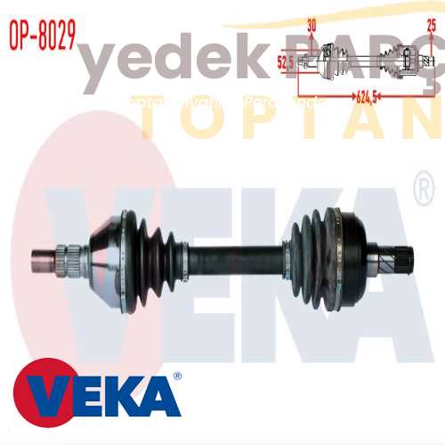 VEKA KOMPLE AKS SOL ON OPEL INSIGNIA 1.6 T (A16LET) M-T UZUNLUK 624.5mm 2008-