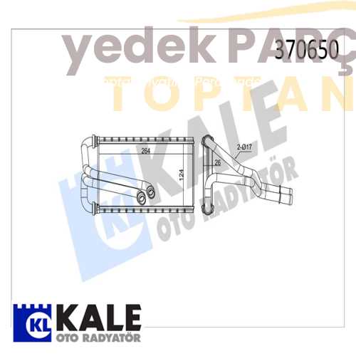 KALE KALORIFER RADYATORU FOCUS4 20> BORULU BRAZING AL 124X264X26