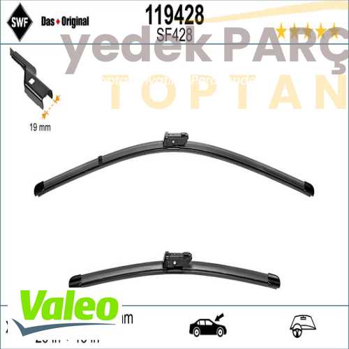 VALEO SILECEK SÜPÜRGESI ÖN TAKIM SWF VisioFlex Flat Blade (X2) (650;380 mm) 