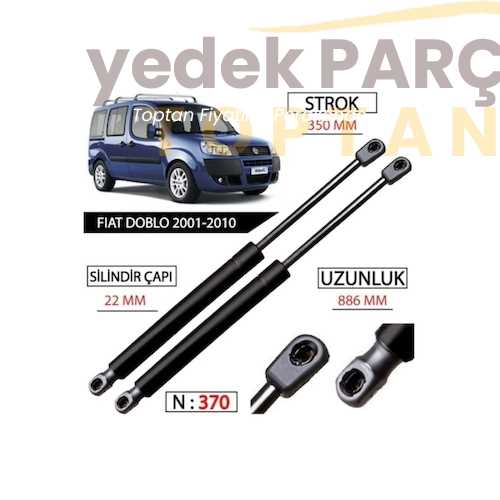 TURKAS BAGAJ AMORTISORU FIAT DOBLO  01>10   866 MM