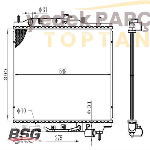 BSG SU RADYATÖRÜ AT : 390X648X16