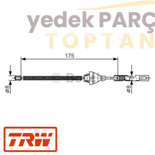 TRW EL FREN TELI ARKA ARKA : L/R UZUNLUK : 175 MM