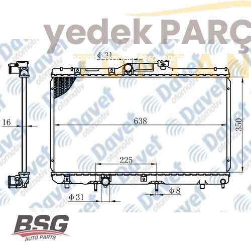 BSG SU RADYATÖRÜ MT : 350x638x16