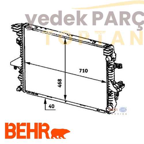 WRADYATOR VW TRANSPORTER T5 2.5TDI 03 09 8MK376719161