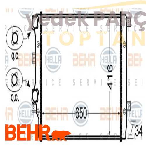 RADYATOR CADDY3 1.9TDI BJB MOTOR 650X415 8MK376726704