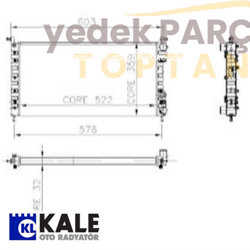 KALE RADYATOR 2 SIRA AL PL PALIO 1.4