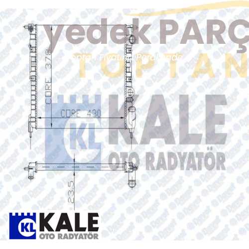 KALE RADYATOR NORMAL 1.4 1.6 KARB R19 (2 SIRA AL+PL SISTEM)